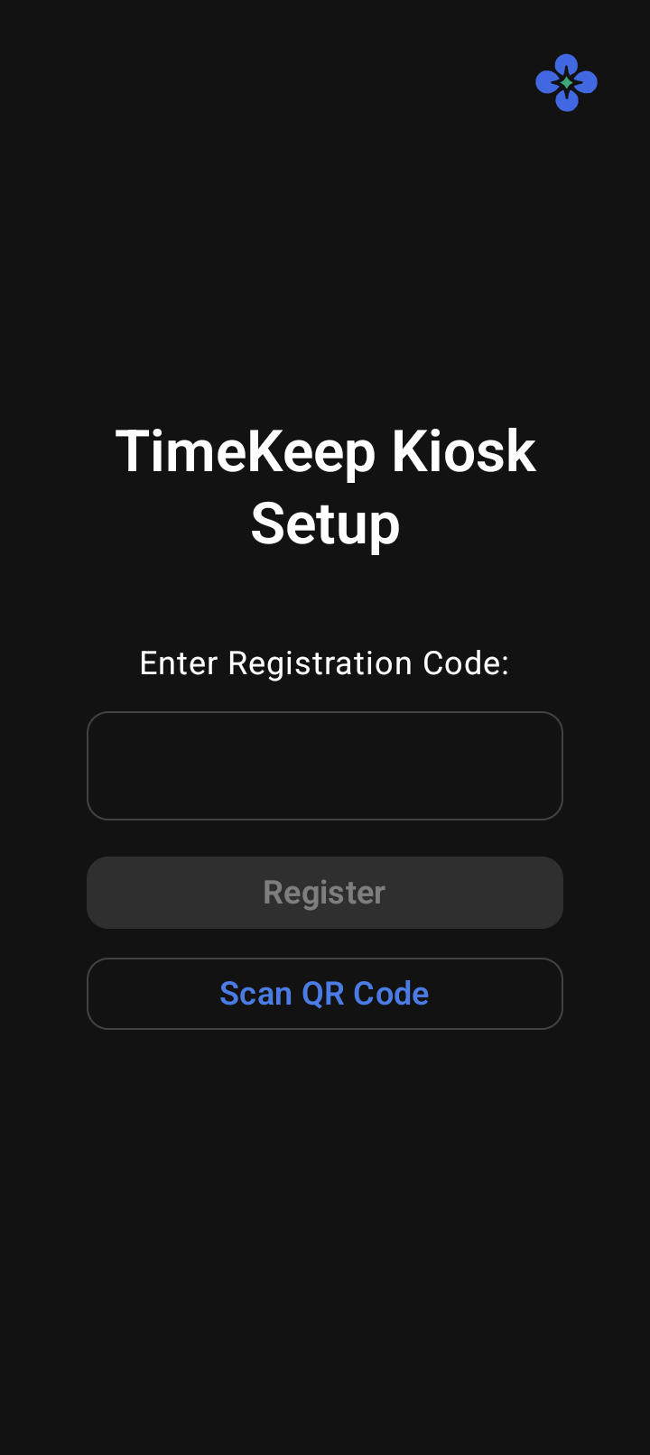 TimeKeep kiosk registration